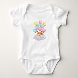Body Baby Fox Sur Un Cloud Pastel Monogram
