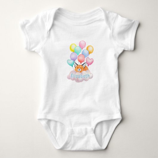 Body Baby Fox Sur Un Cloud Pastel Monogram (Devant)