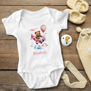 Body Baby Girl Bear Volant Avion Baby Cadeau