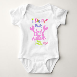 Body Baby Girl Crab Chemise Joyeux Anniversaire Papa Ca