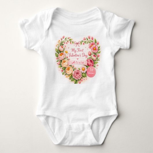 Body Baby Girl First Valentine’s Day Design Customize (Devant)