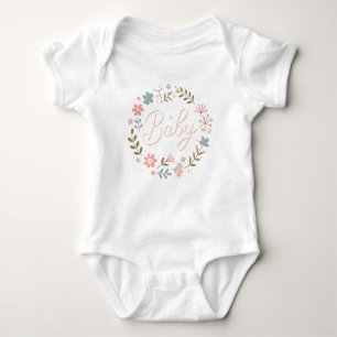 Body Baby Girl - Floral "Baby" Design