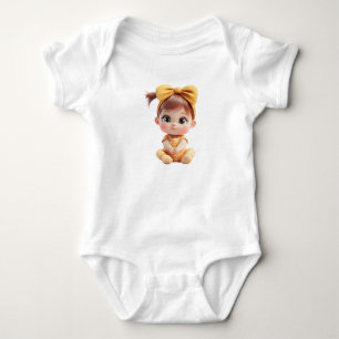 Body Baby Girl - Jolie conception de dessin animé jaune