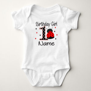 Body Baby Girl Ladybug 1st Birthday Bodysuit - Personne