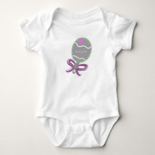 Body Baby Girl Rose Star Rattle T-Shirt -PERSONNALISER 