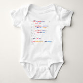Body baby hello world php branco romper (Voorkant)