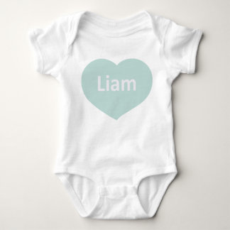 Body Baby Liam Blanc bleu-vert Coeur Bébé Bodysuit