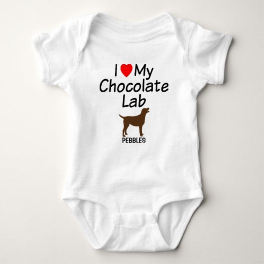 Body Baby Loves Chocolate Lab Chien (Devant)