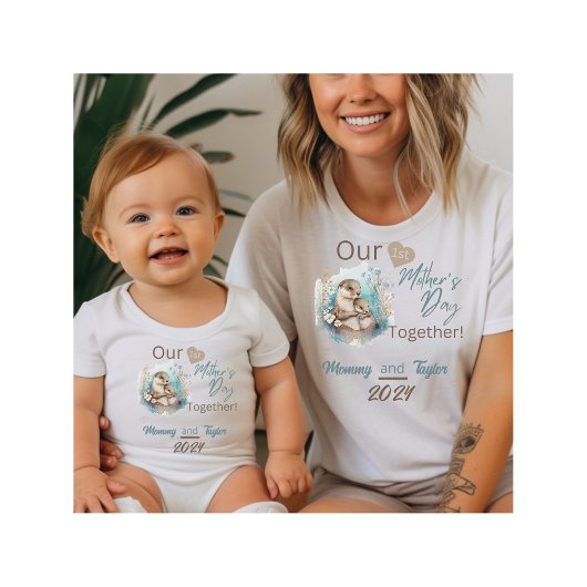 Body Baby Matching Otter Our First Mother's Day Togethe