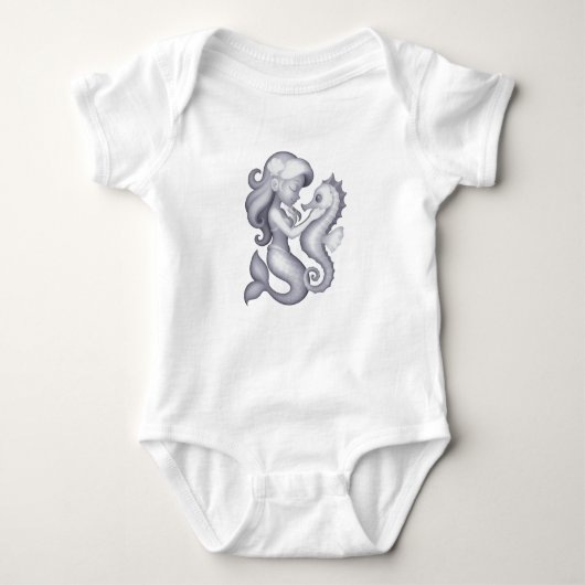 Body Baby outfit with seahorse (Devant)
