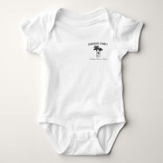 Body Baby’s First Beach Trip Shirt Vacation Palm  (Devant)