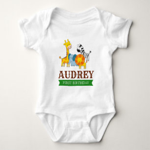 Body Baby shower animal d'anniversaire de zoo de safari