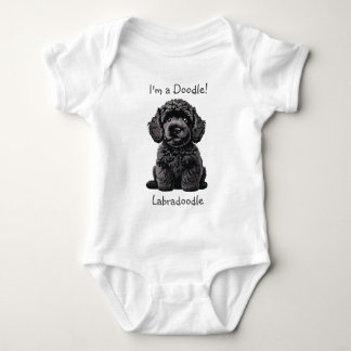 Body Baby shower Cute Labradoodle Puppy - Je suis un Do