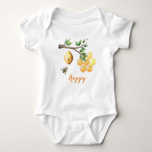 Body Baby shower d'abeilles (Devant)