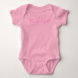 Body Baby shower d'aquarelle rose bébé fille