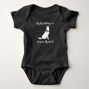 Body Baby shower de Chien à berger allemand Fille rose