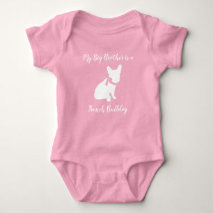 Body Baby shower français de Bulldog, français rose