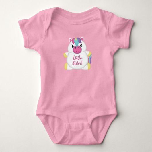 Body Baby Shower Licorne Rose (Devant)