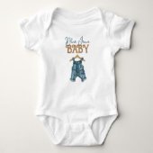 Body Baby shower moderne Denim Boy Blue Jean (Devant)