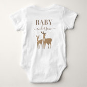 Body Baby shower naturel moderne cerf de forêt (Dos)