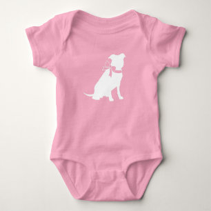 Body Baby Shower pour un bébé fille avec un Pit Bull Ro