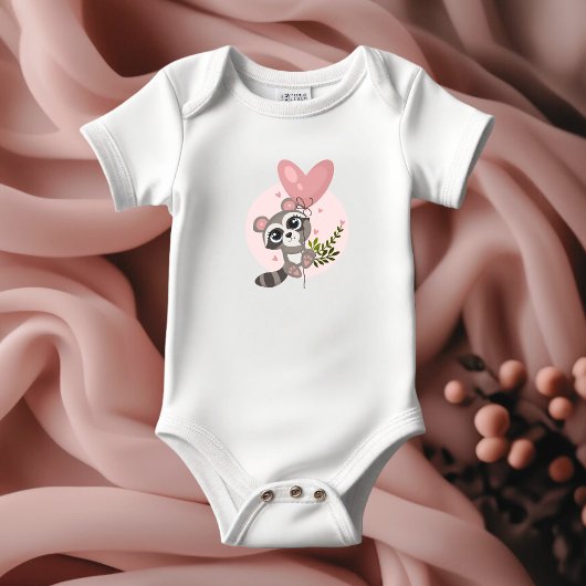 Body Baby shower raccoon minimaliste Cute
