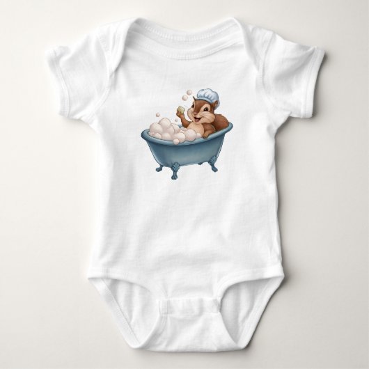 Body Baby shower Rétro Squirrel (Devant)