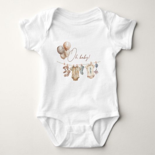 Body Baby shower Soft Boho Neutral Vêtements de bébé (Devant)