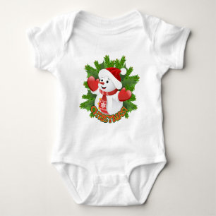 Body Baby Snowman avec ornement de flocons de neige en