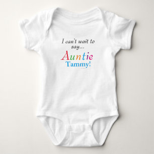 Body Baby Tante Nom personnalisé Fun Infant Chemise