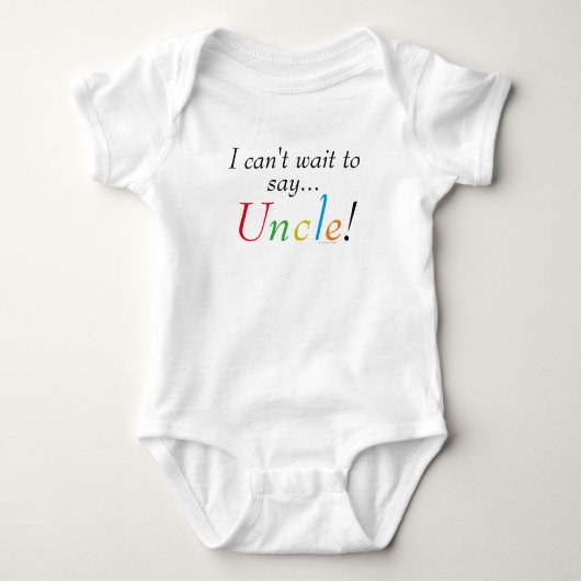 Body Baby Uncle dit Fun bébé chemise (Devant)