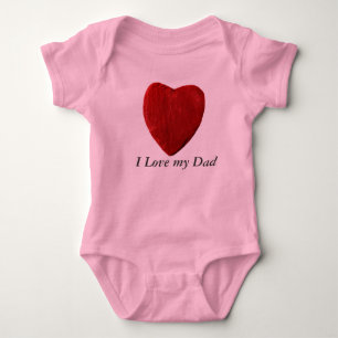 Body Babybody I Love my Dad coeur