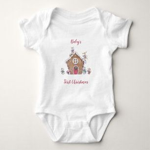 Body Baby's 1st Christmas Gingerbread Maison Patins sur