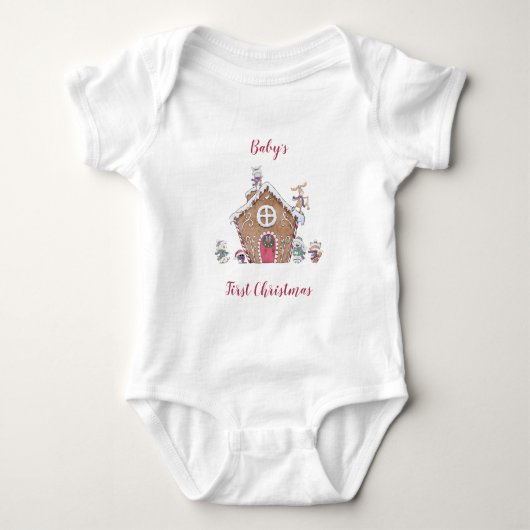 Body Baby's 1st Christmas Gingerbread Maison Patins sur (Devant)