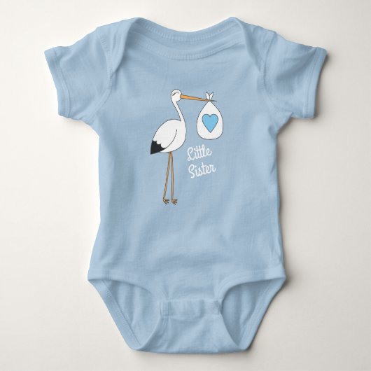 Body Baignoire de bébé cigogne bleu garçon (Devant)