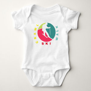 Body Balade, marche, ski, bébé fillette drôle ski