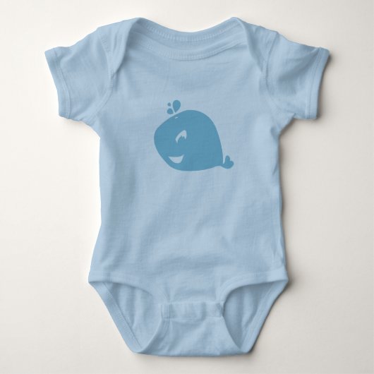 Body Baleine bleue mignonne et heureuse (Devant)