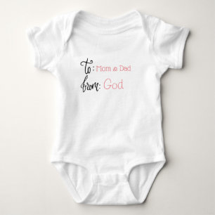 Body Balise cadeau Bébé Maman Papa Dieu Fille Rose