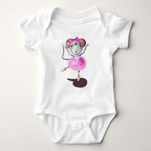 Body Ballerina Souris Funny Baby Bodysuit (Devant)