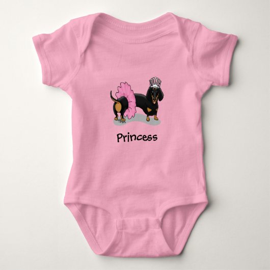 Body Ballerine Danse Classique Princesse Teckel (noir e (Devant)