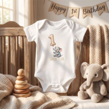 Ballon Éléphant Mignon 1er Anniversaire