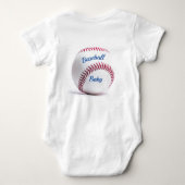 Body Baseball blanc avec Red Stitching personnalisable (Dos)