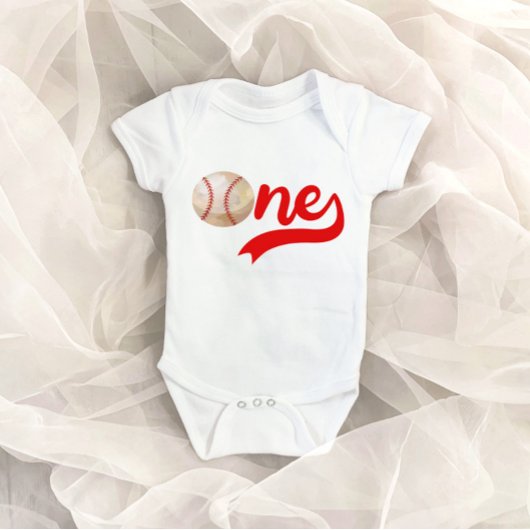 Body Baseball Thème ONE 1er anniversaire Baby Bodysuit