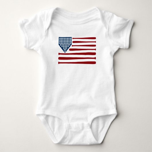 Body Baseball USA Drapeaux Bats & Balles - GraphicLoveS (Devant)