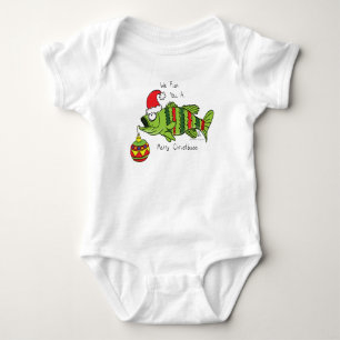 Body Basse de Noël amusant Pêche Poisson Cute Cartoon