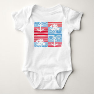 Body Bateau à voile et motif d'ancre