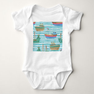 Body Bateaux : Motif de peinture aquarelle.