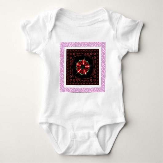 Body Beau rose Bleu Blanc Coeurs d'amour Design (Devant)
