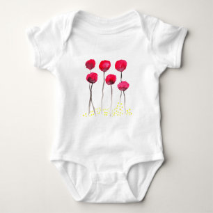Body Beaux pavots d'aquarelle