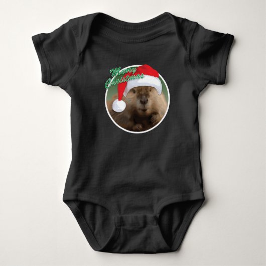 Body Beaver de Noël - Bodysuit de maillot de bébé Jerse (Devant)
